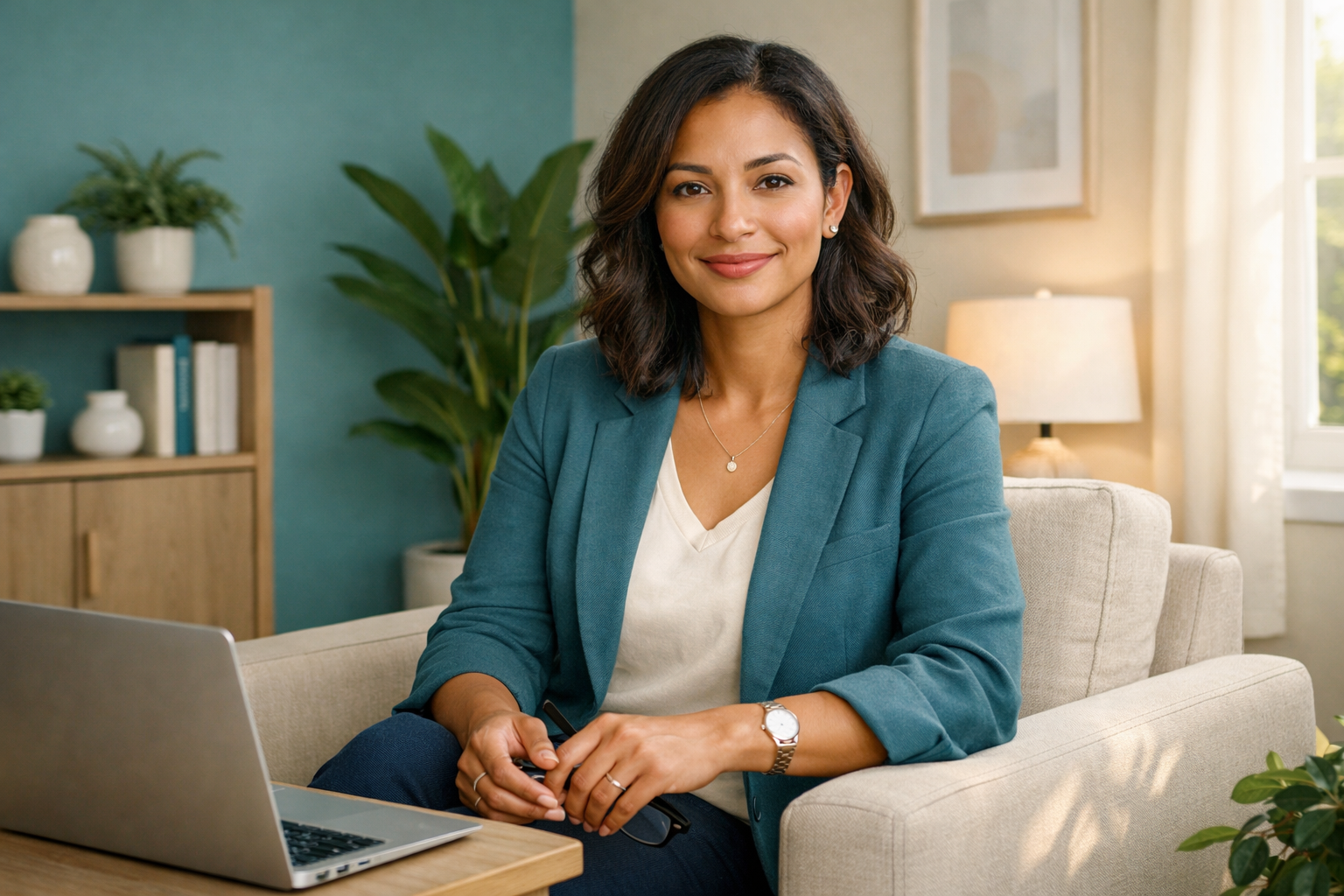 Professional therapist in modern office